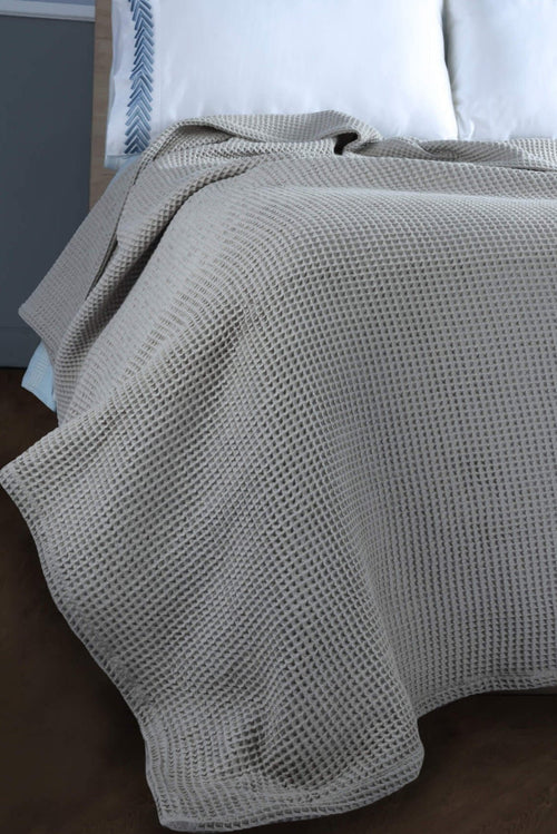 light grey waffle blankets