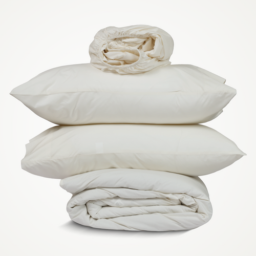 Ivory Crisp Cool Percale Duvet Set