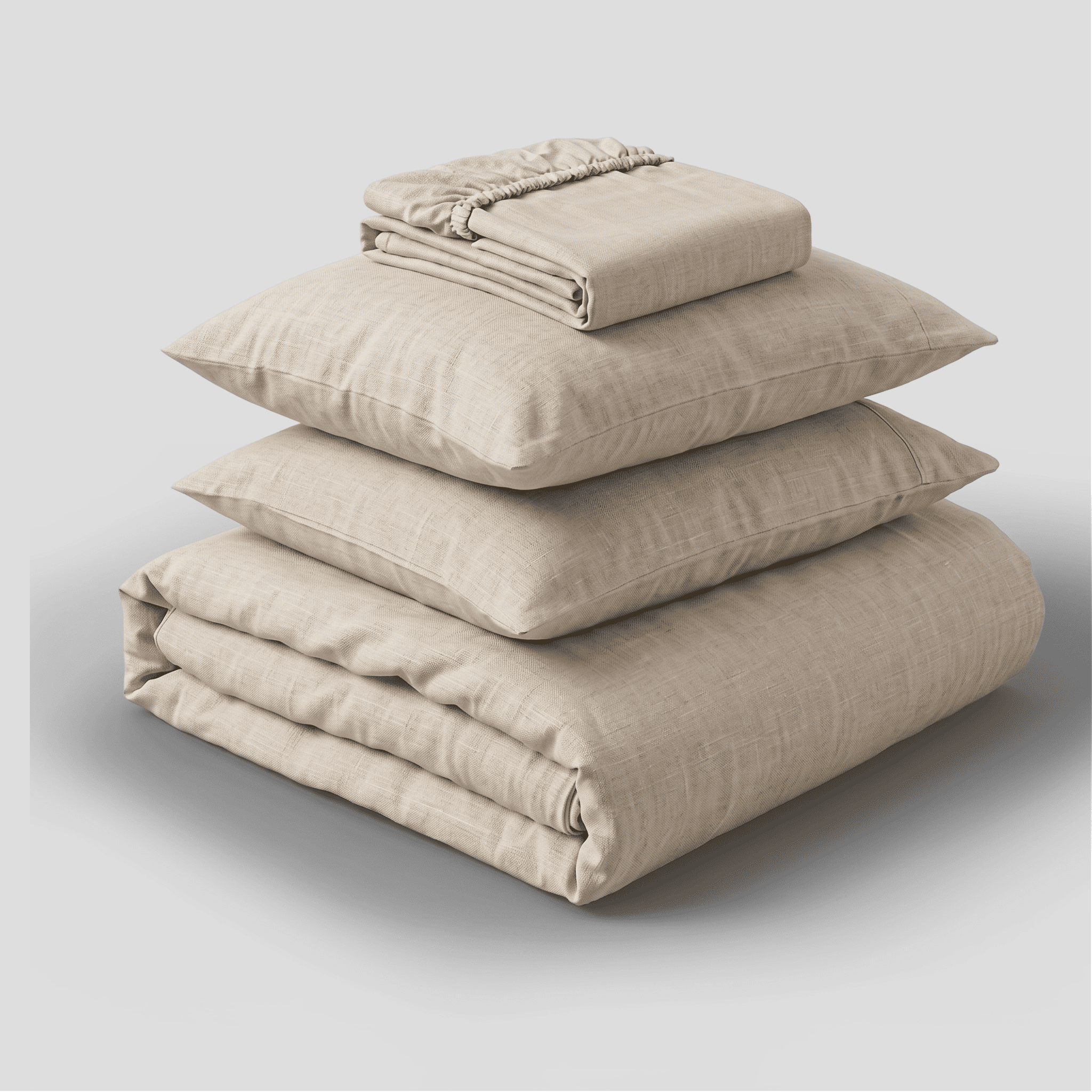 Sand Breathable Linen Duvet Set