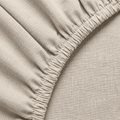 Sand European Linen Chambray Fitted Sheet