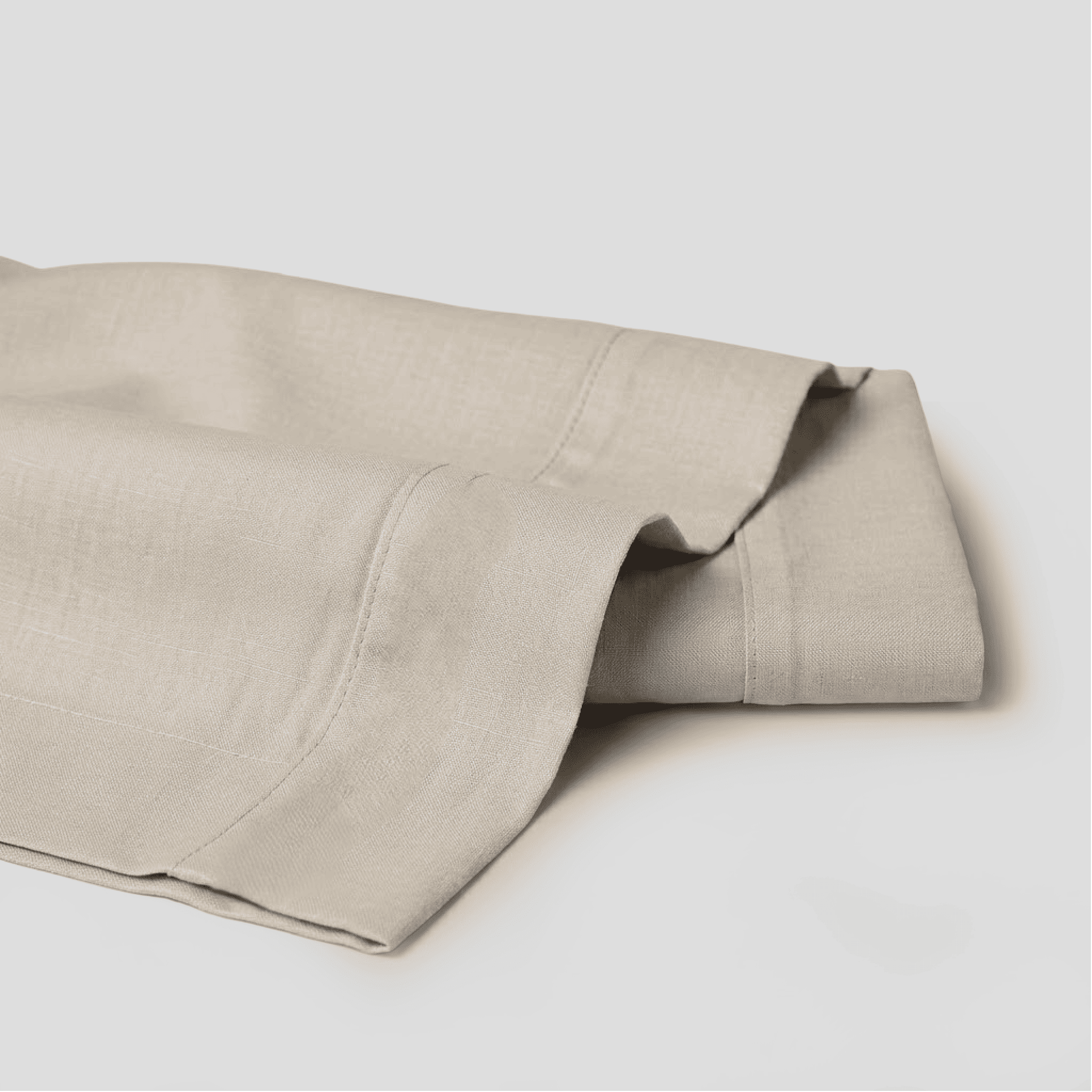 Sand European Linen Chambray Flat Sheet