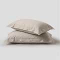 Sand European Linen Chambray Oxford Pillowcases