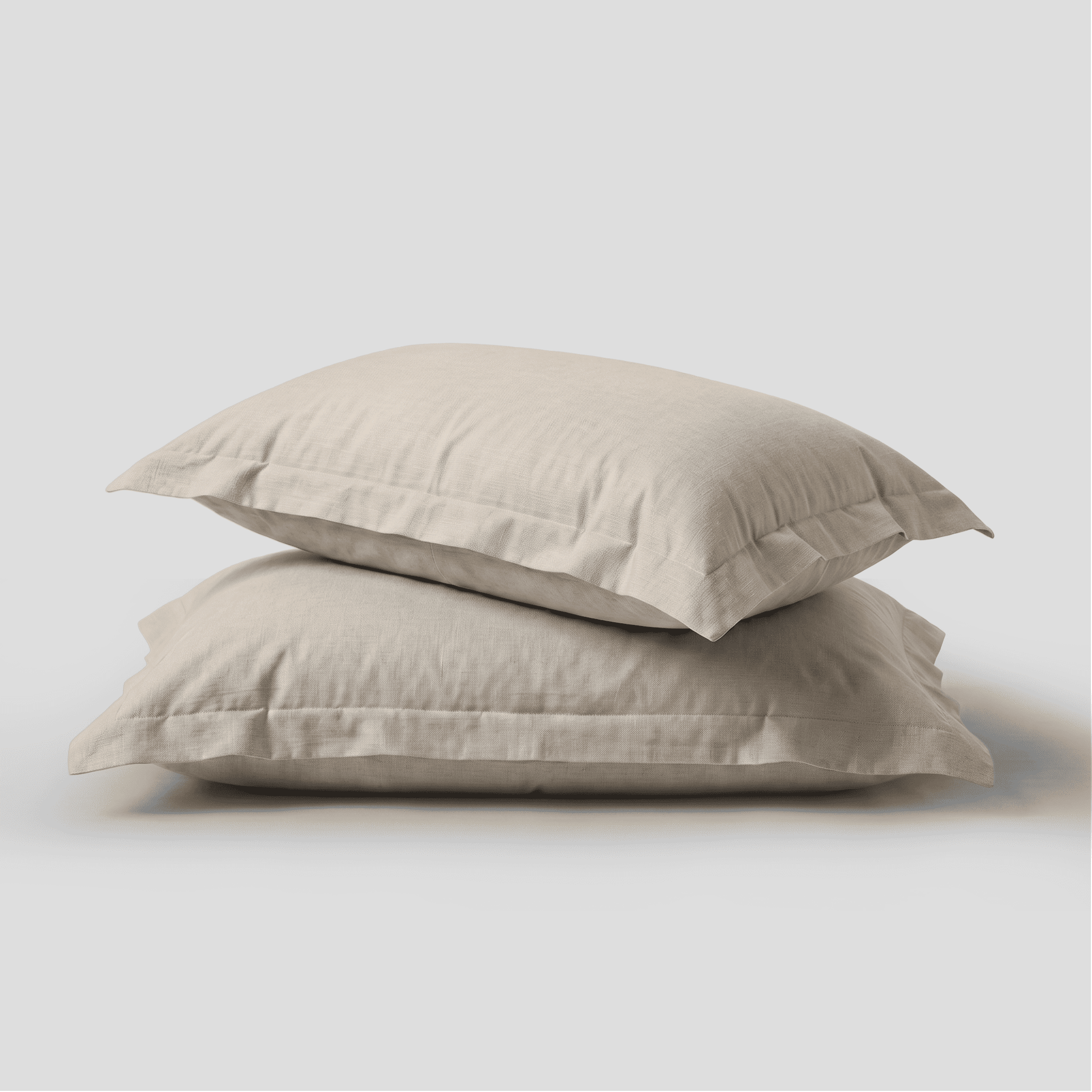 Sand European Linen Chambray Oxford Pillowcases