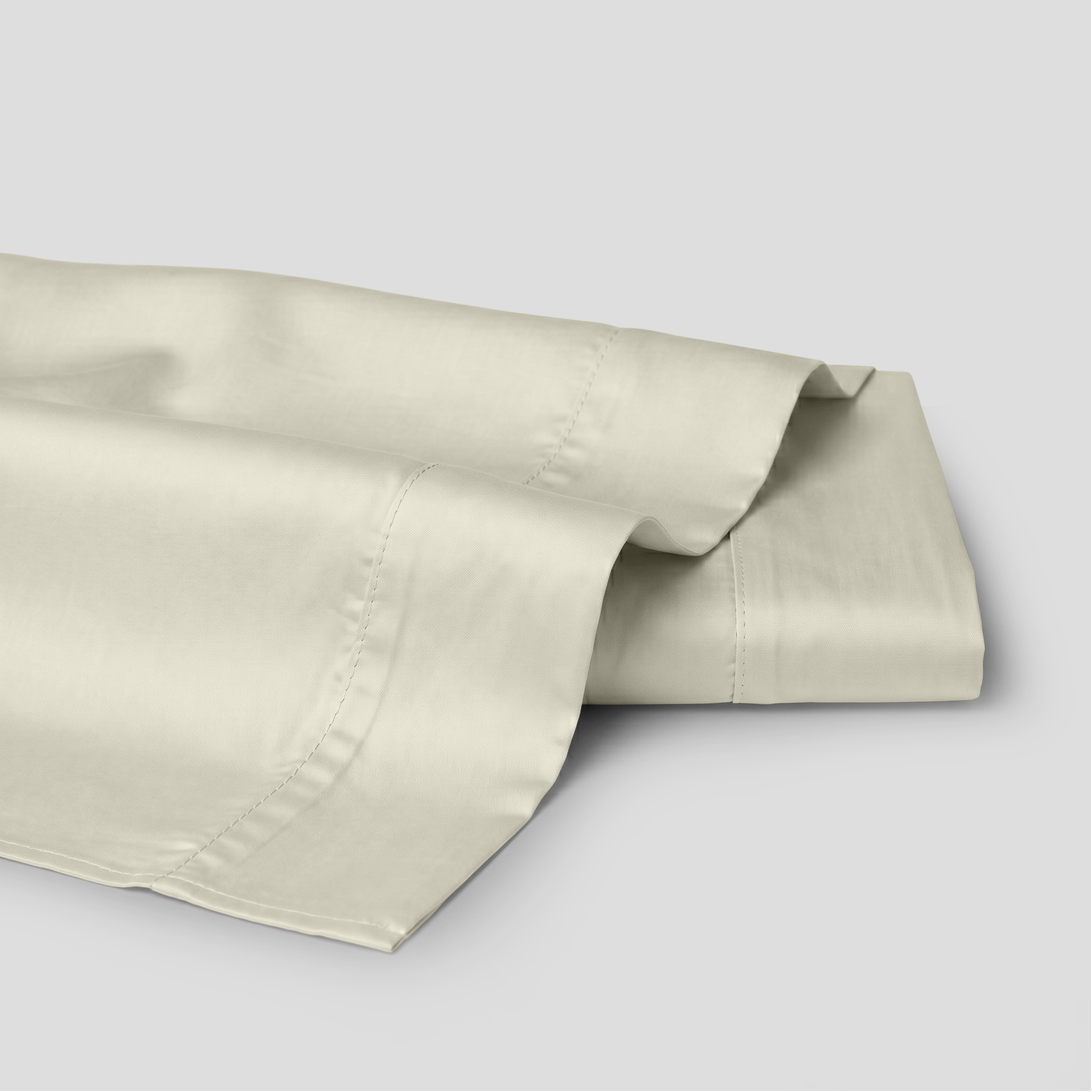 Ivory Luxury Cotton Sateen Flat Sheet