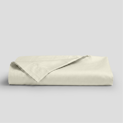 Ivory Luxury Cotton Sateen Flat Sheet