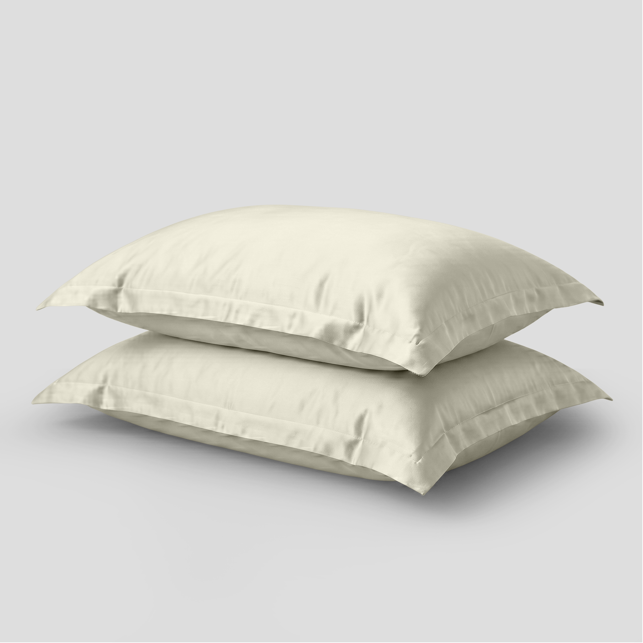 Ivory Luxury Cotton Sateen Oxford Pillowcases