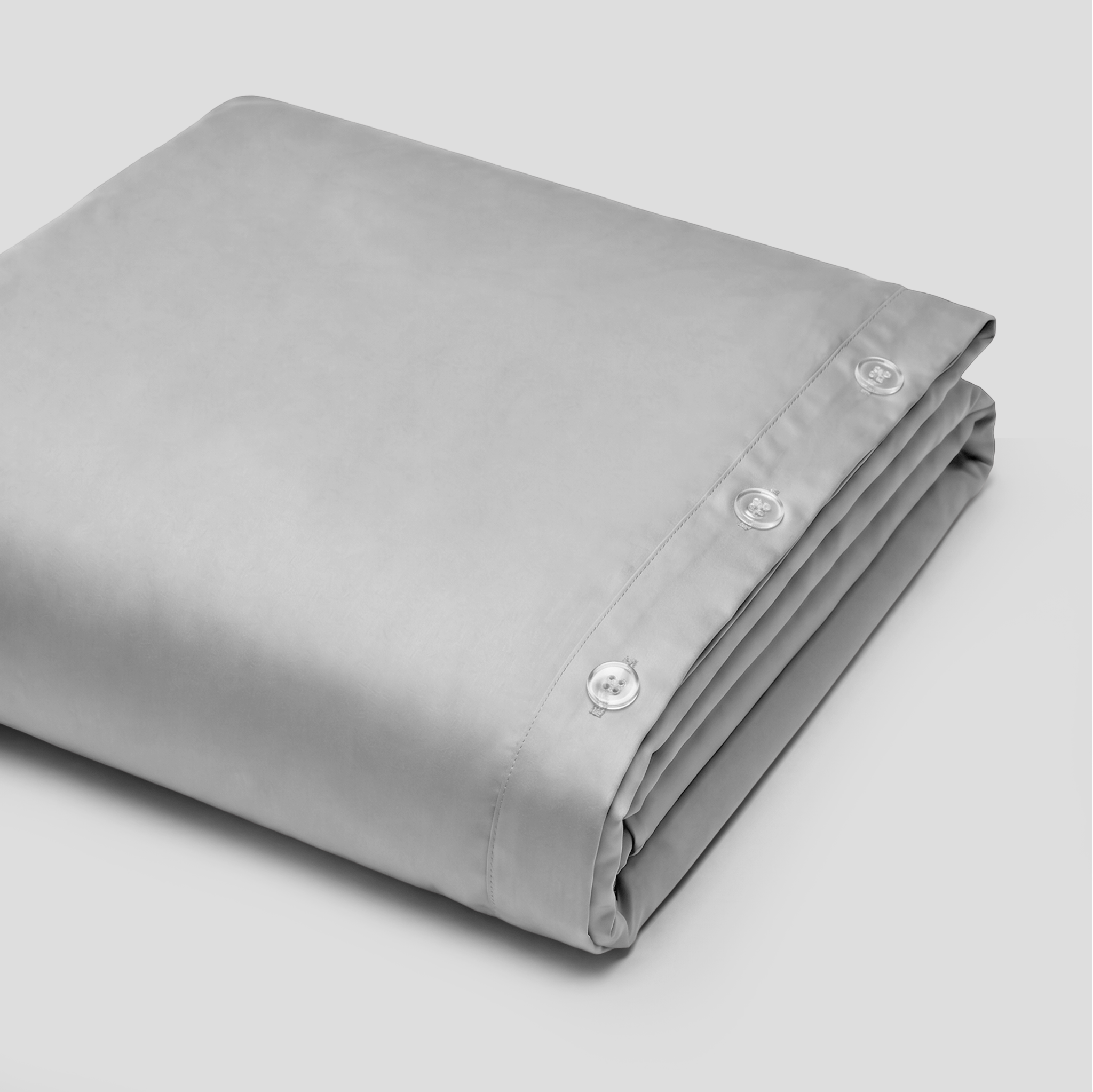 Light Grey Luxury Cotton Sateen Duvet Cover