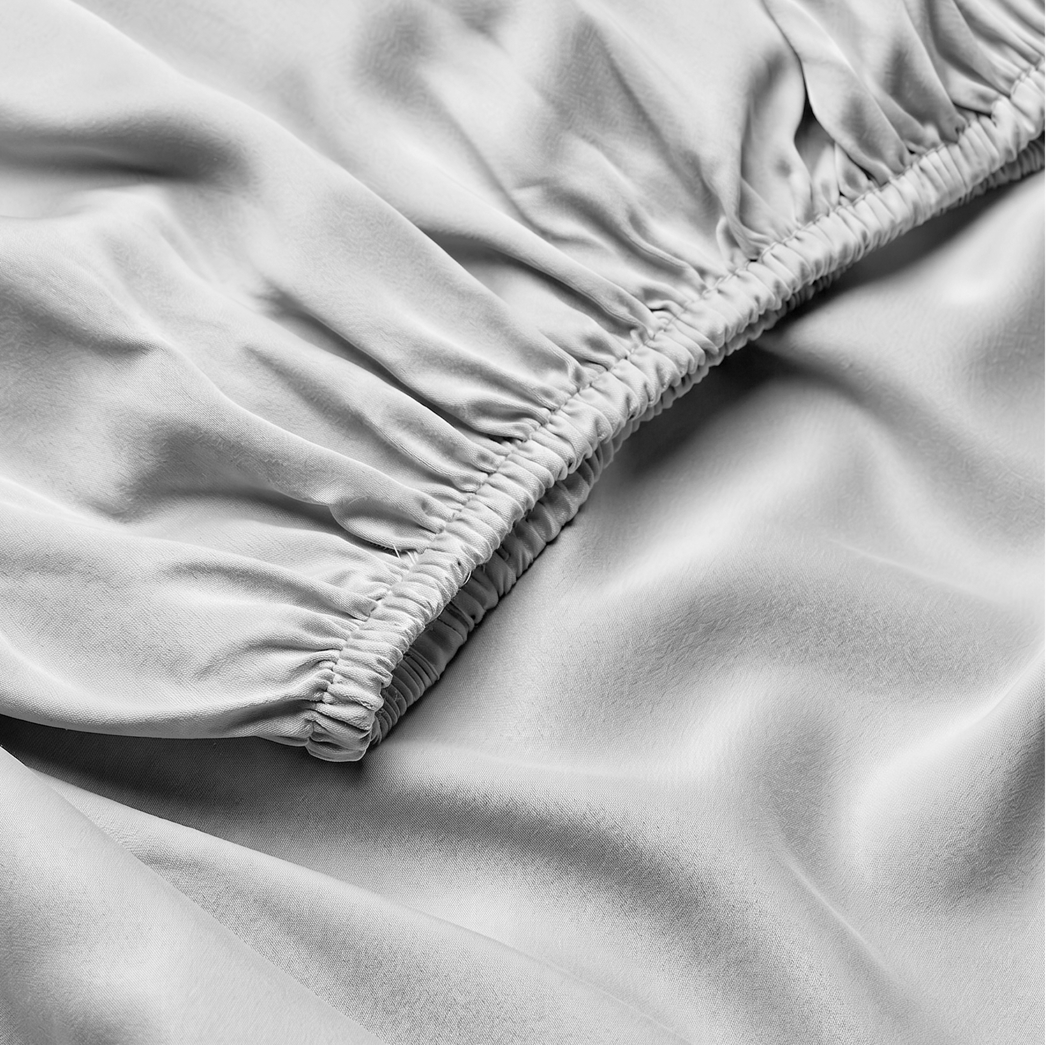 Light Grey Luxury Cotton Sateen Fitted Sheet