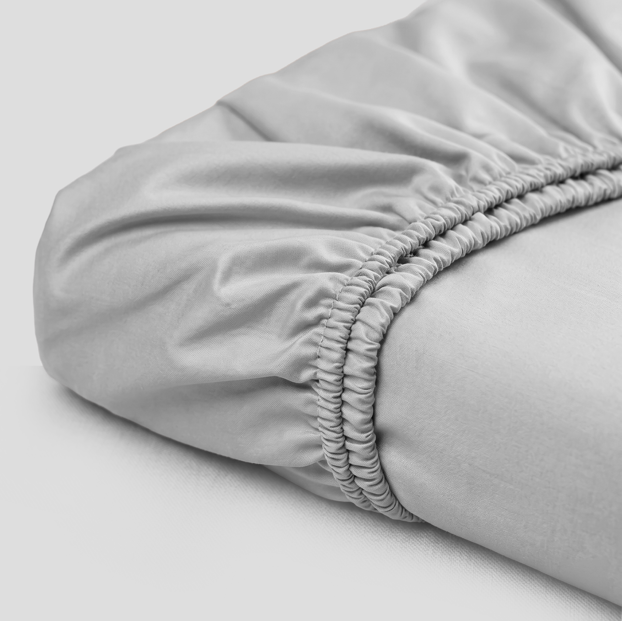 Light Grey Luxury Cotton Sateen Fitted Sheet
