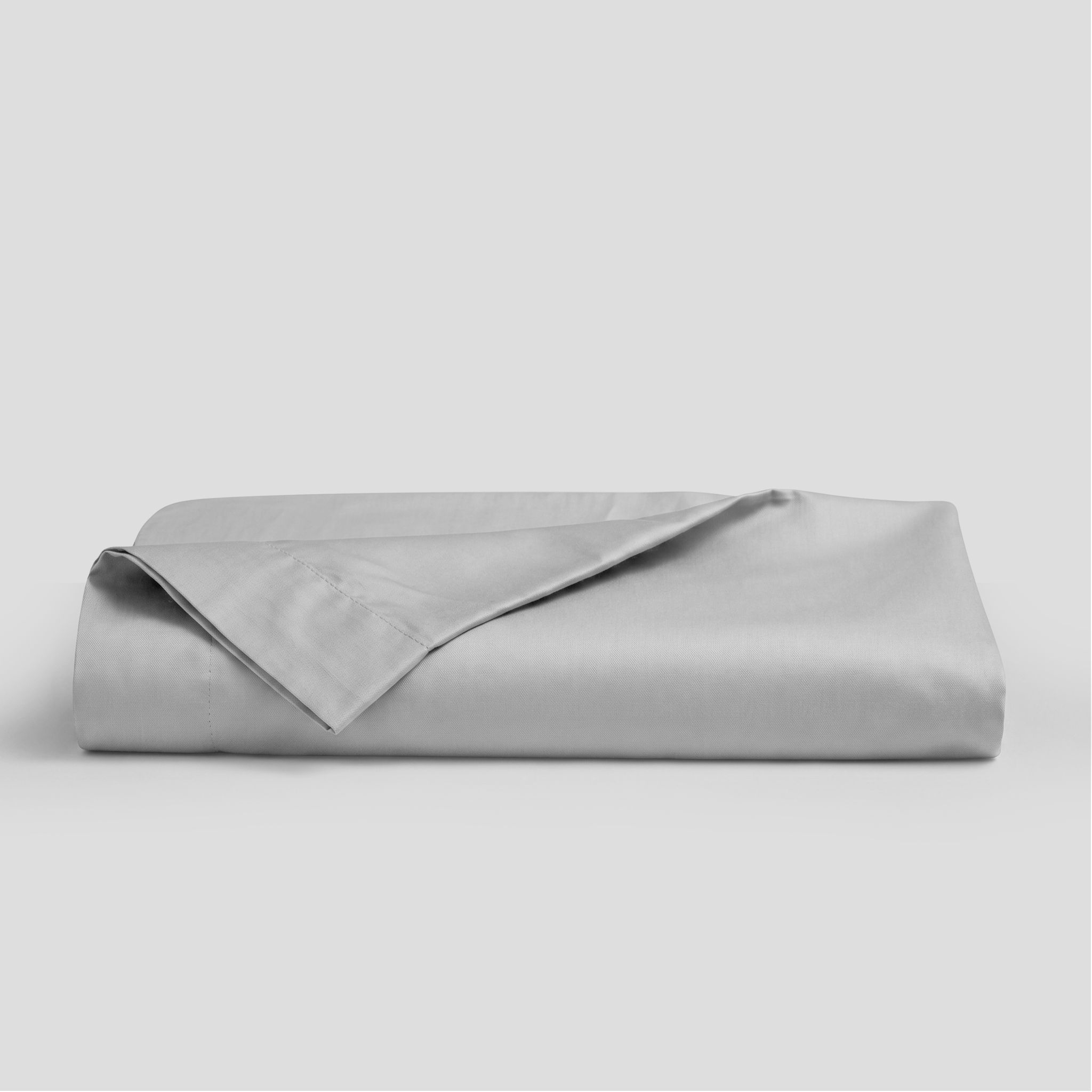 Light Grey Luxury Cotton Sateen Flat Sheet