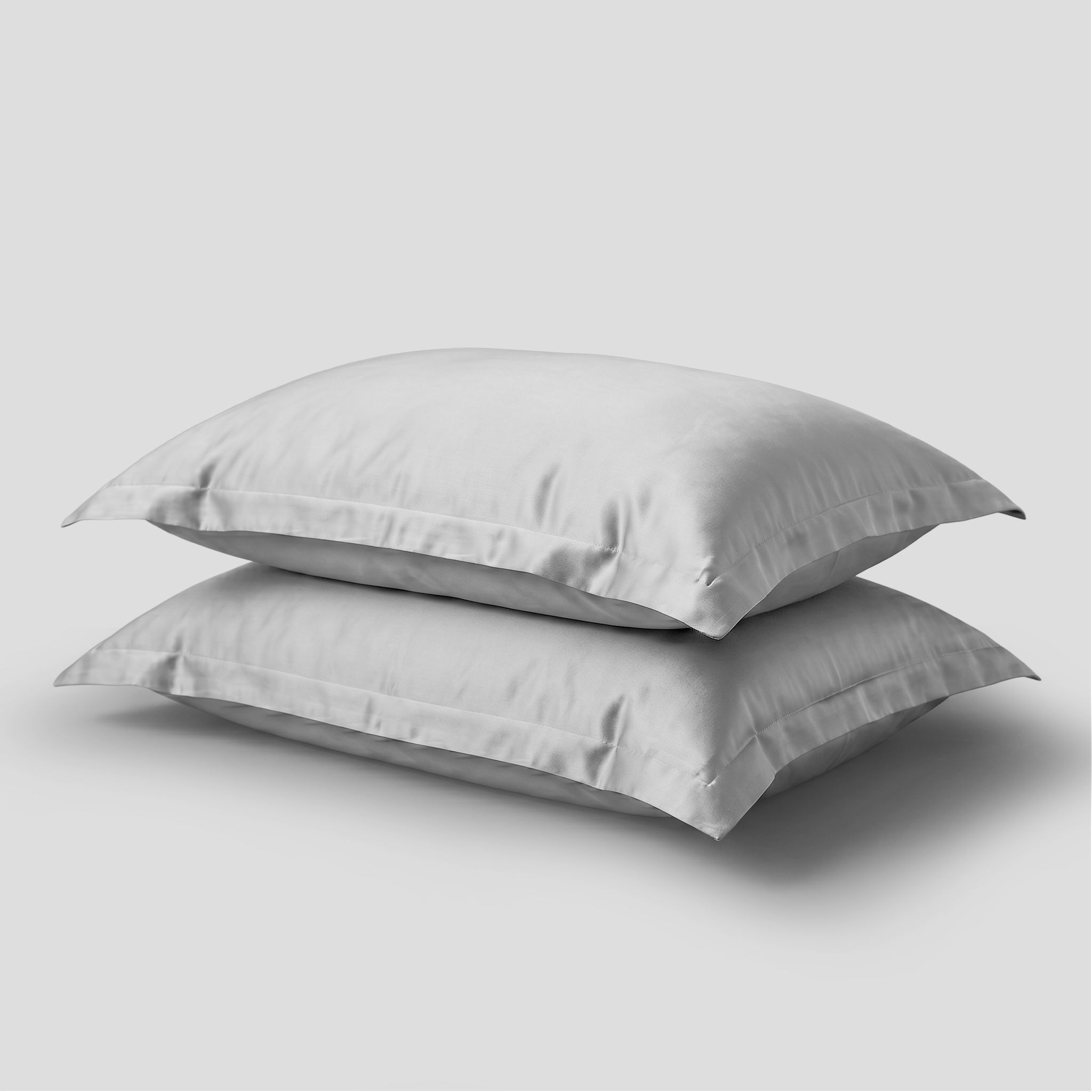 Light Grey Luxury Cotton Sateen Oxford Pillowcases