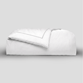 Light Grey Embroidered Sateen Duvet Cover