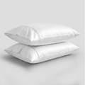 Light Grey Embroidered Sateen Pillowcases