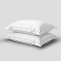 Light Grey Embroidered Sateen Oxford Pillowcases