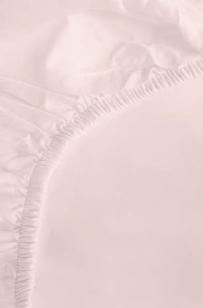 Soft Blush Luxury Cotton Sateen Fitted Sheet