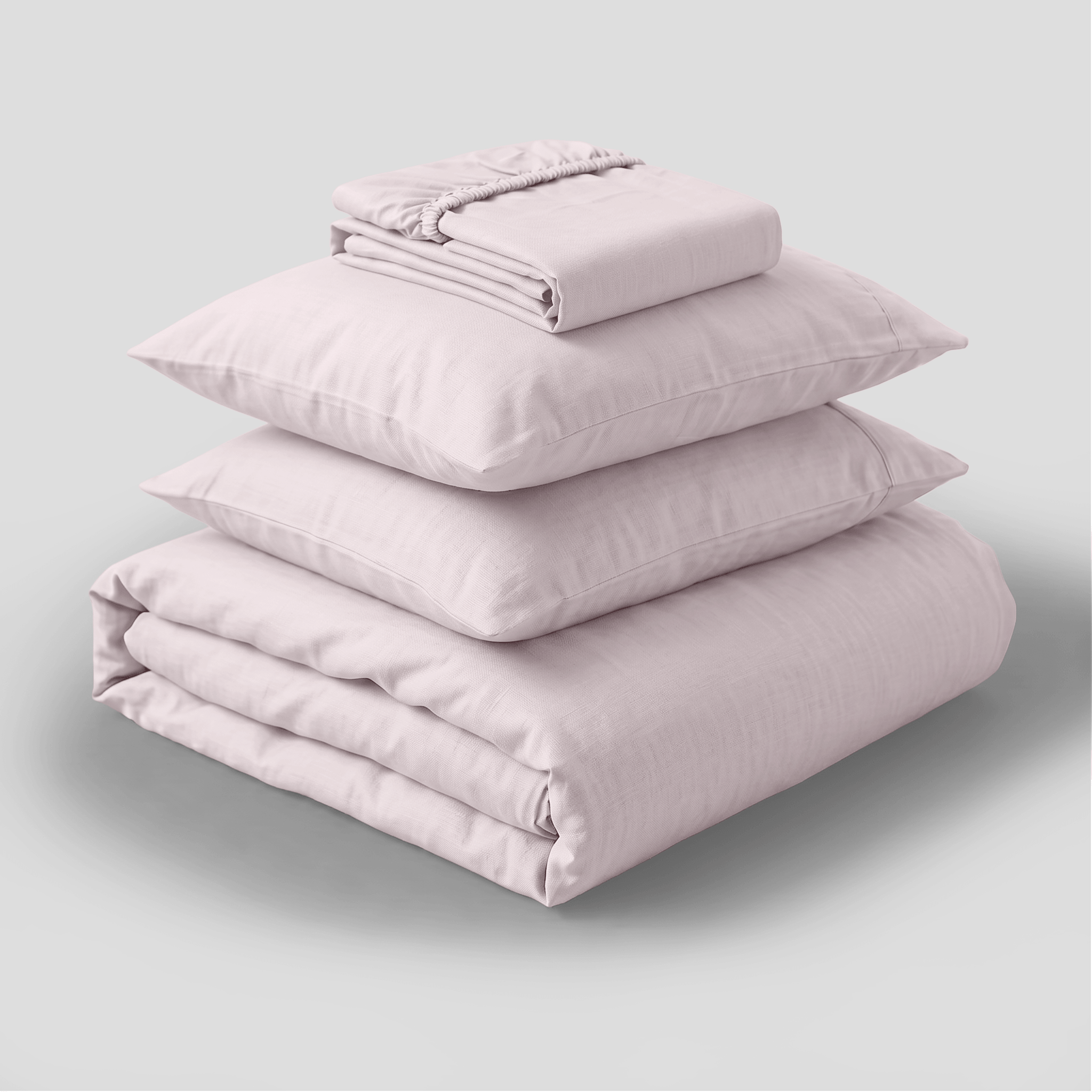 Soft Blush European Linen  Duvet Set