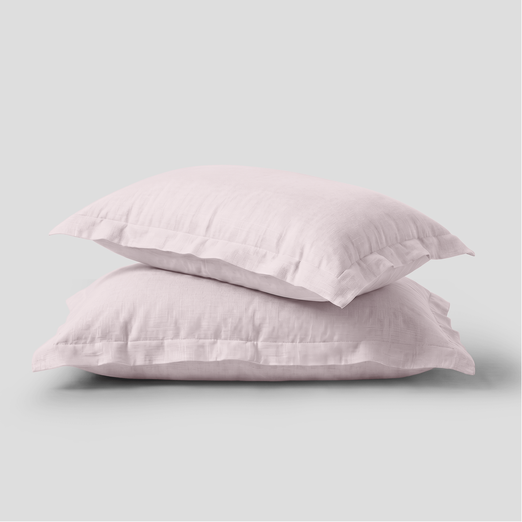 Soft Blush European Linen Oxford Pillowcases