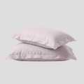 Soft Blush European Linen Chambray Oxford Pillowcases