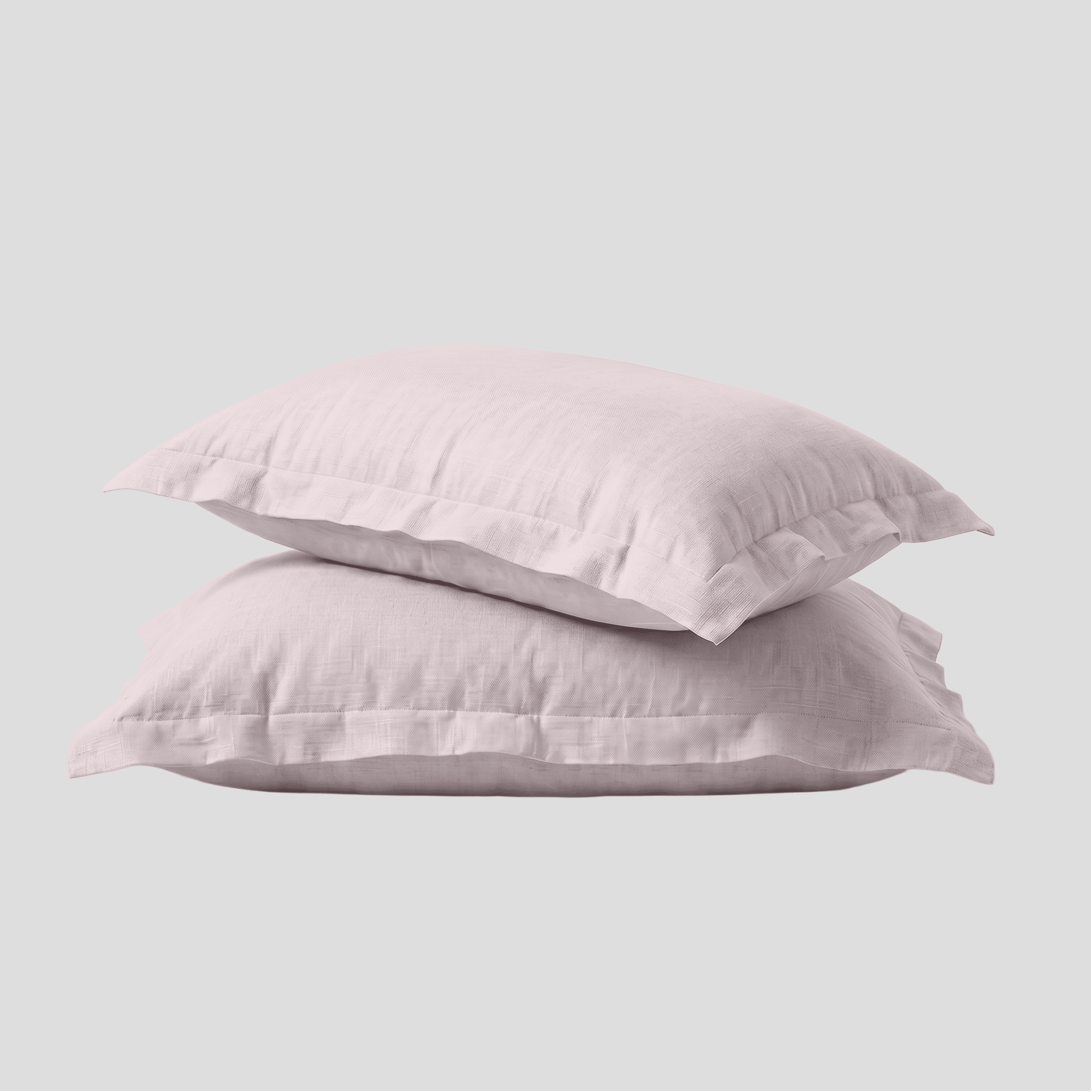 Soft Blush European Linen Chambray Oxford Pillowcases