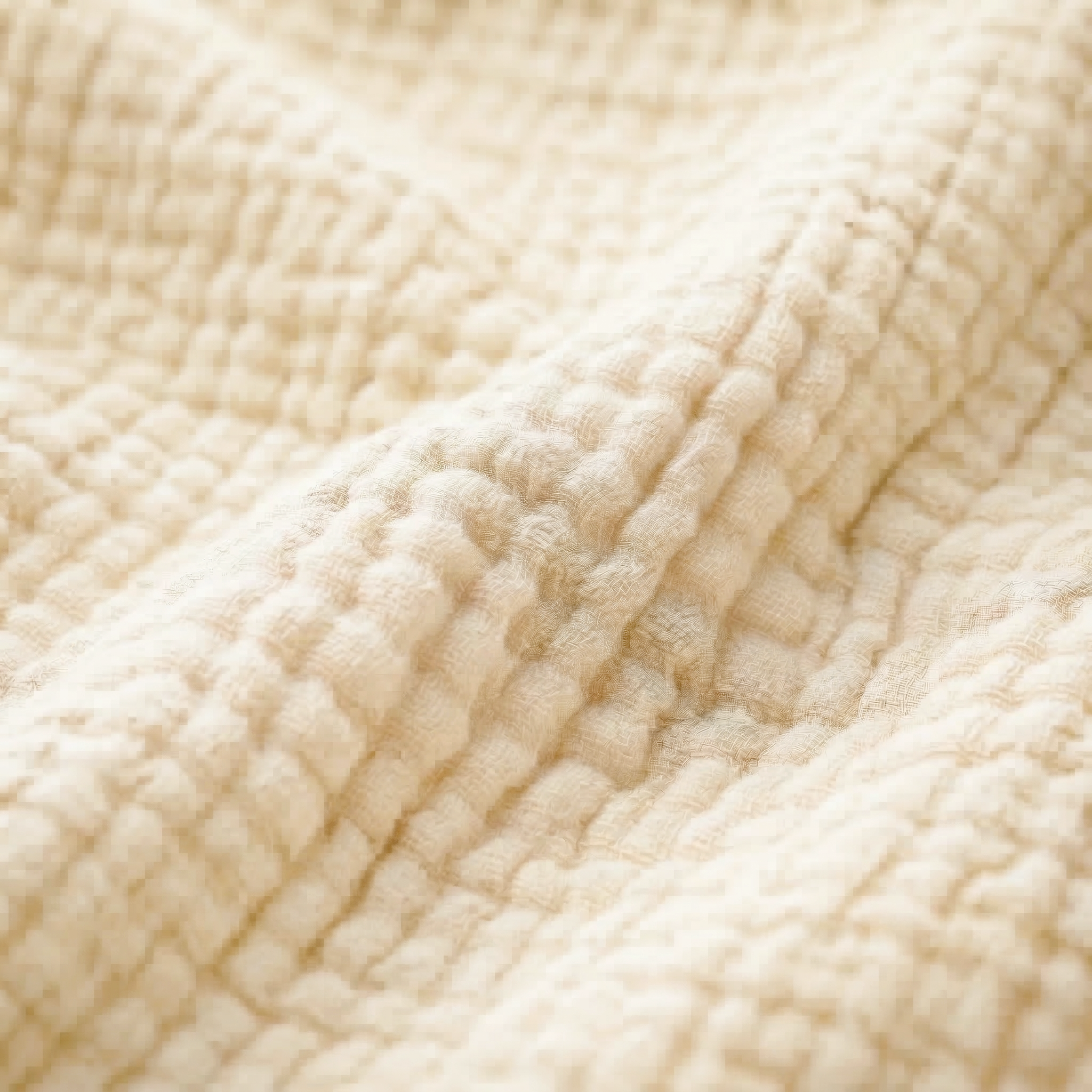 Butter Bean Muslin Duvet Cover