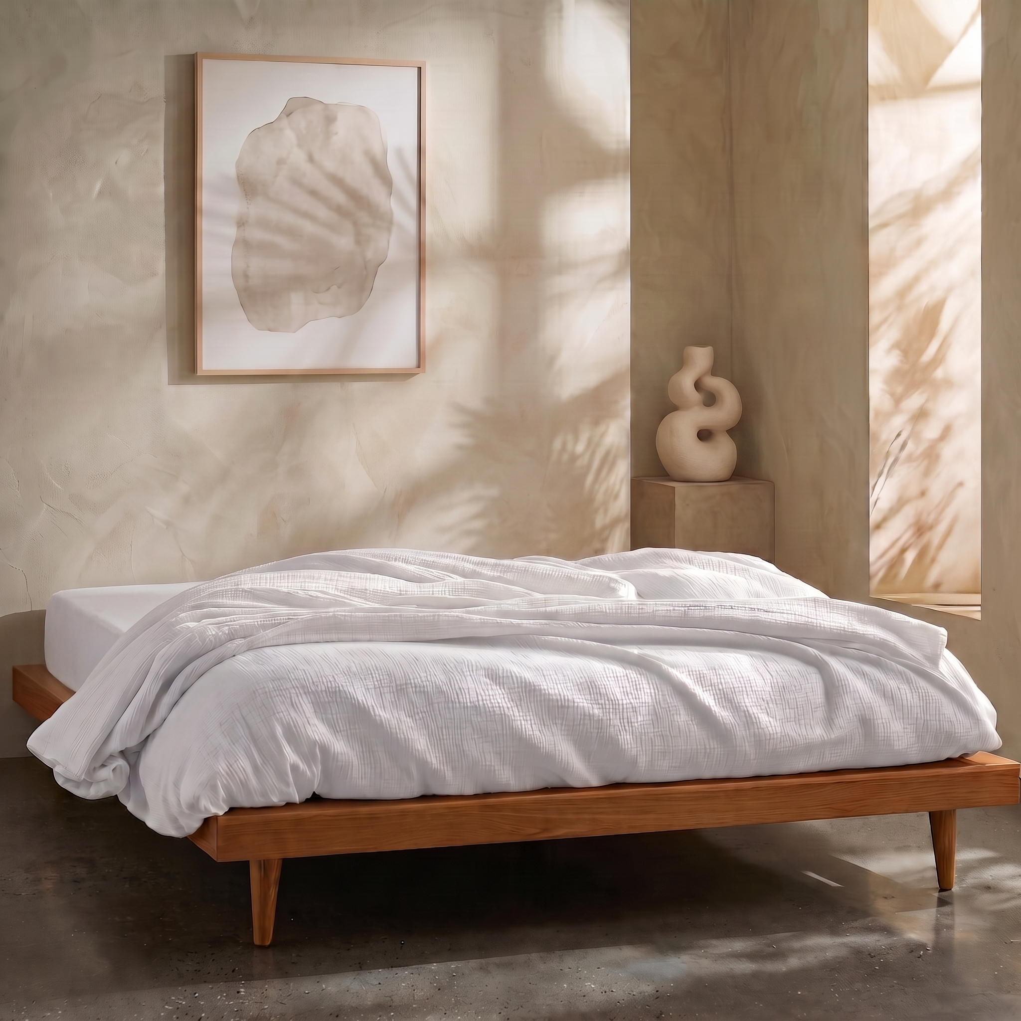 White Organic Cotton Percale Extra Deep Fitted Sheet