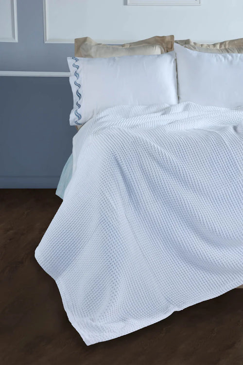 White Waffle throw