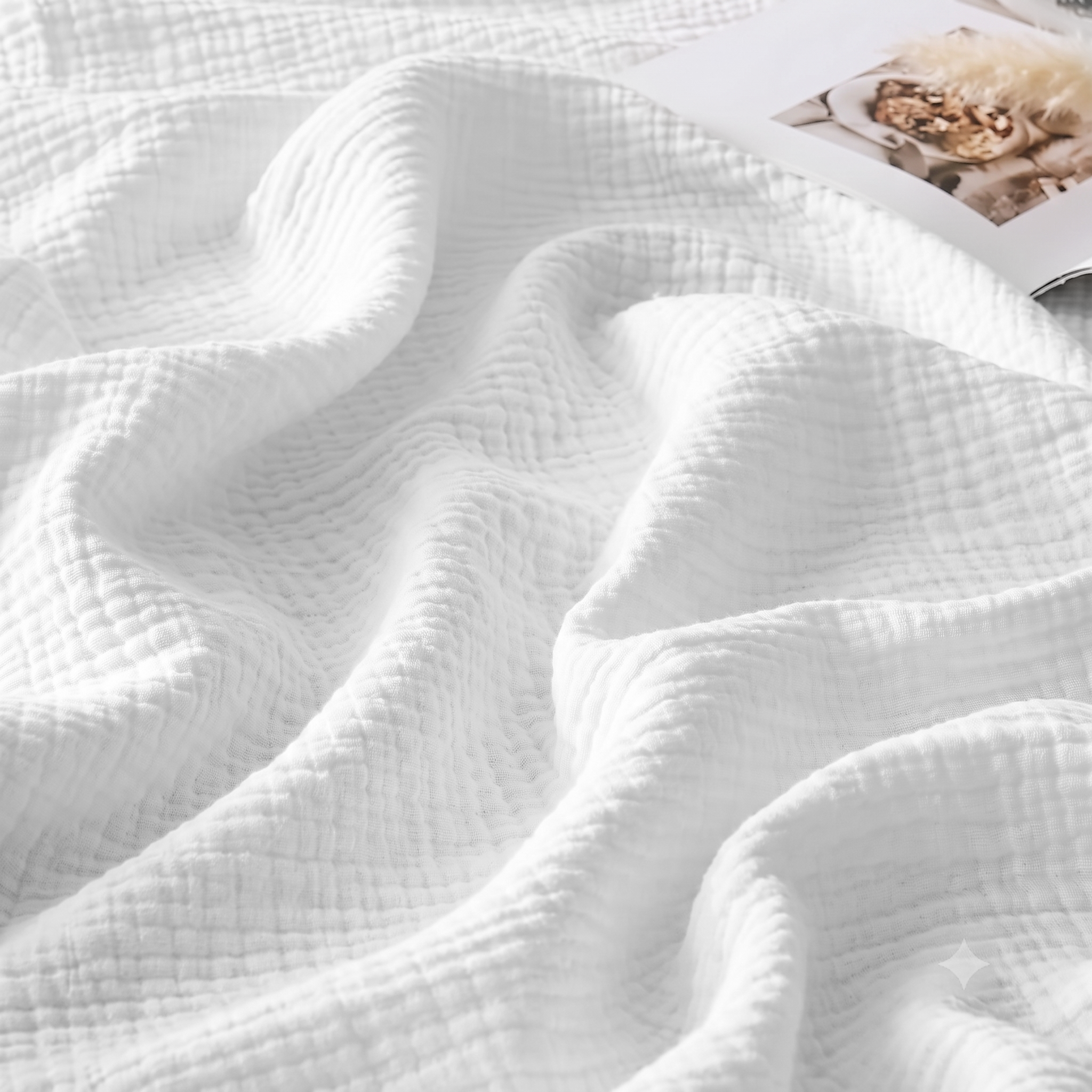 White Muslin Cover Set