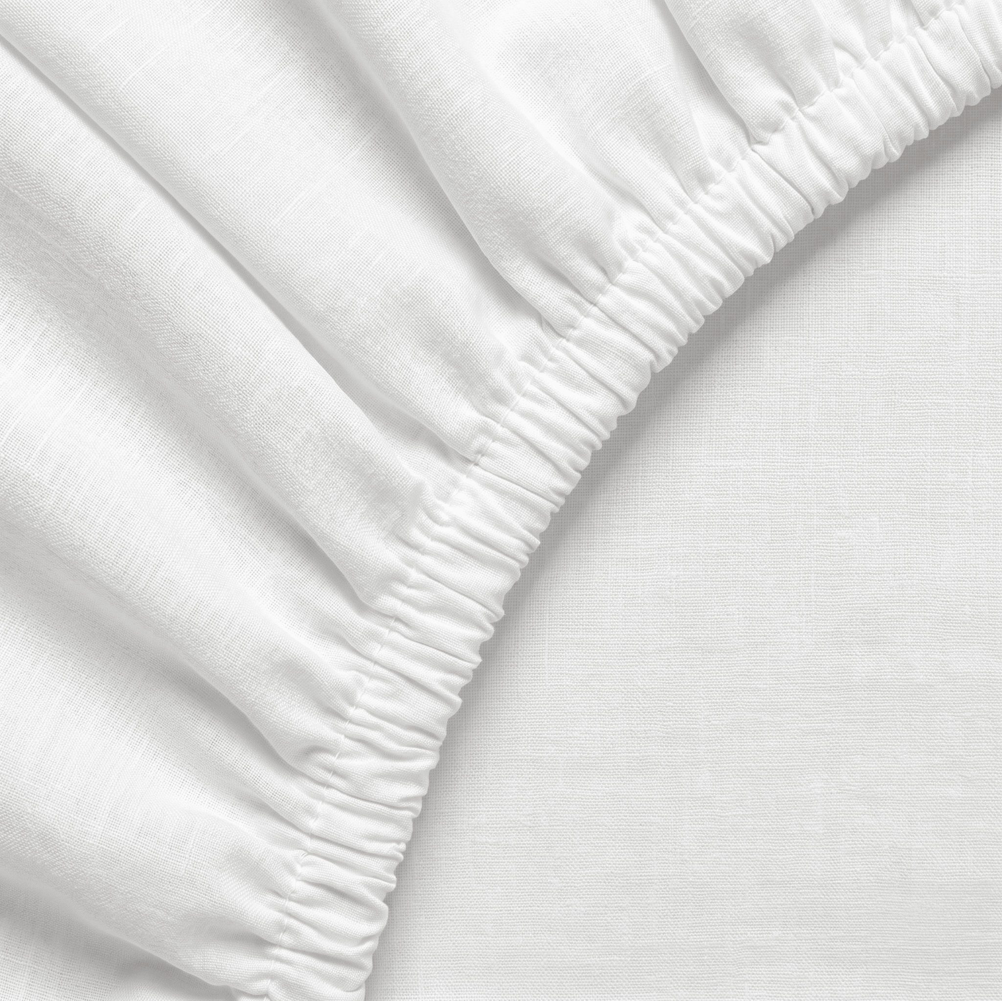 White European Linen Chambray Fitted Sheet